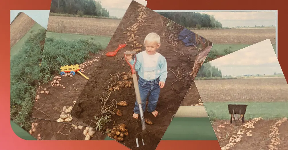 Jennifer Garner as a youth in the family garden