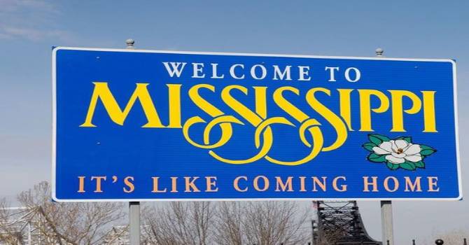 Welcome to Mississippi sign