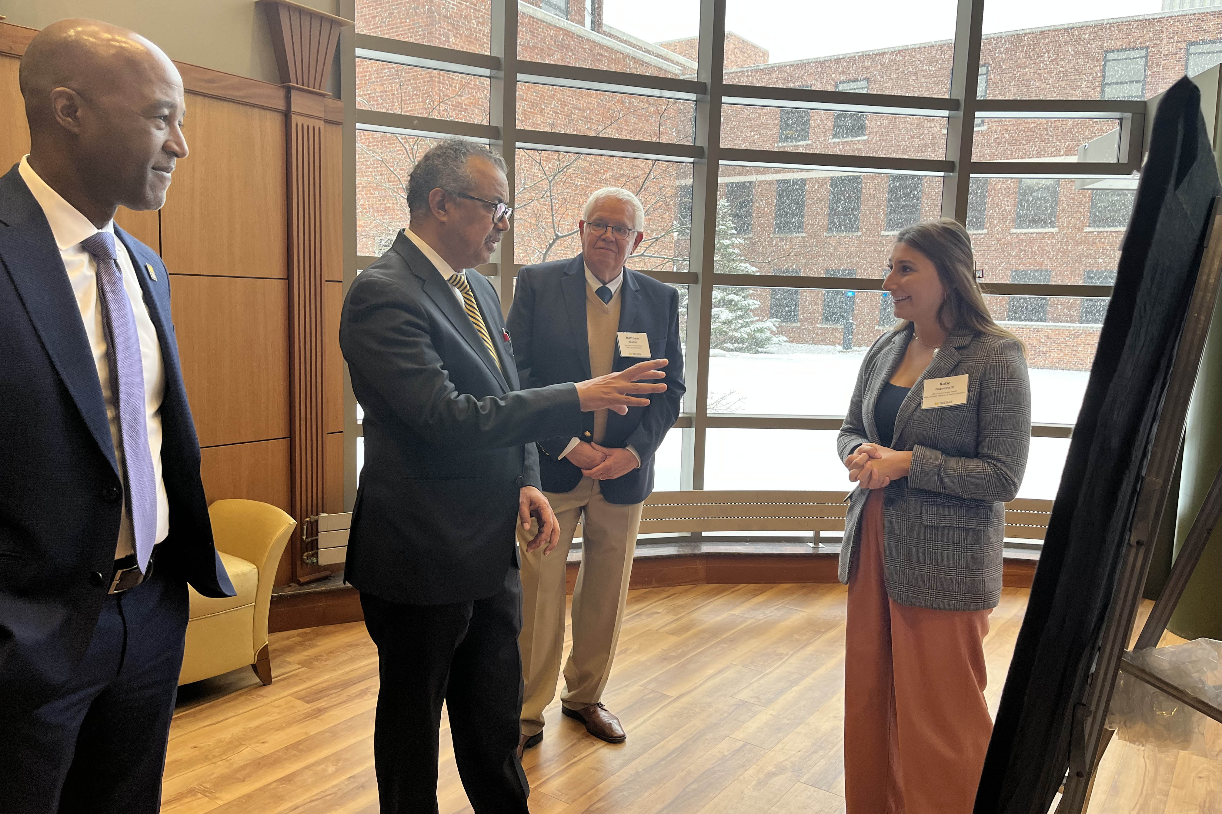 Master of Public Health student Katie Grandinetti, presents her work on reducing burnout in rural health care workers in India.