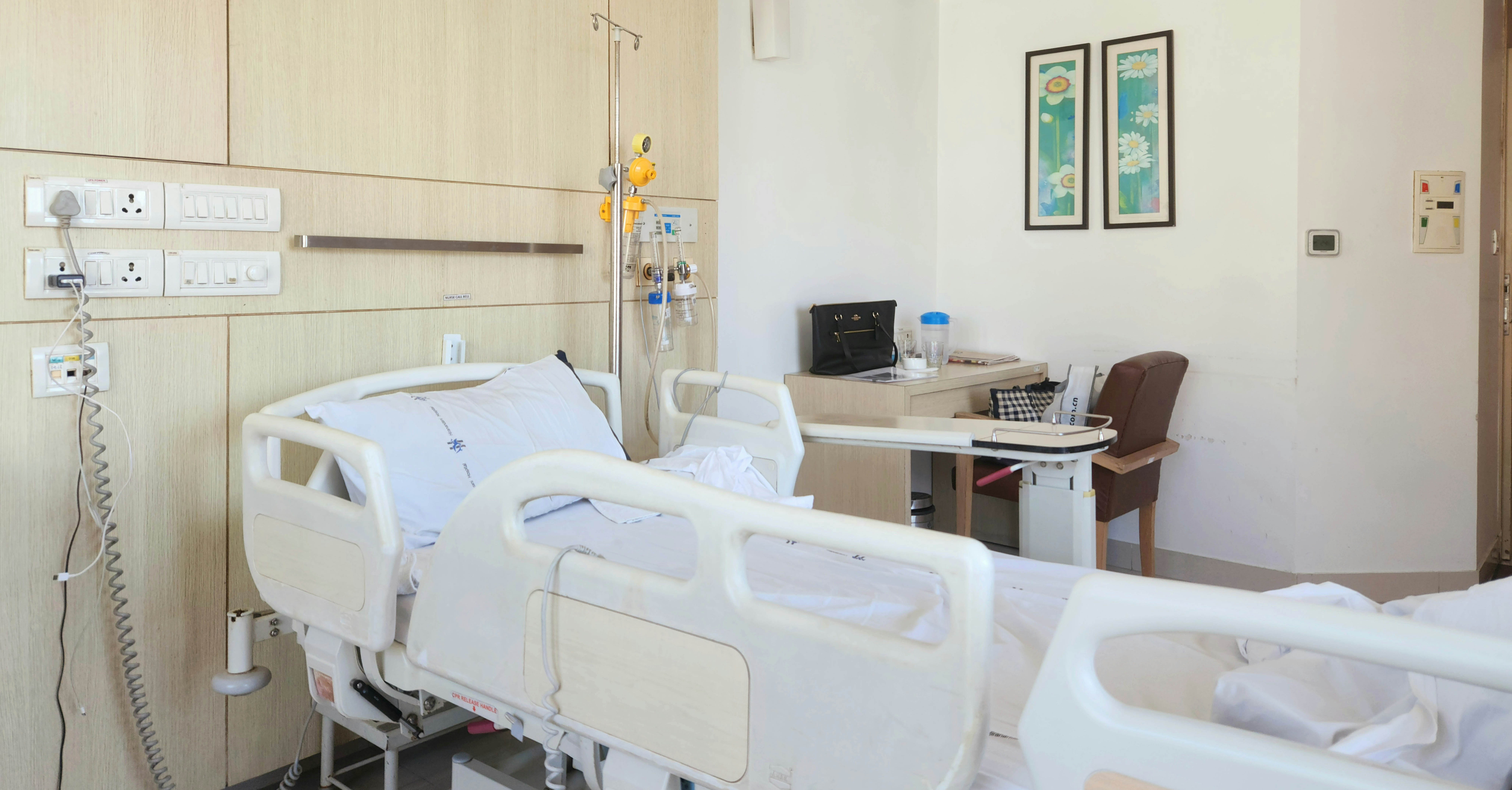 A hospital bed