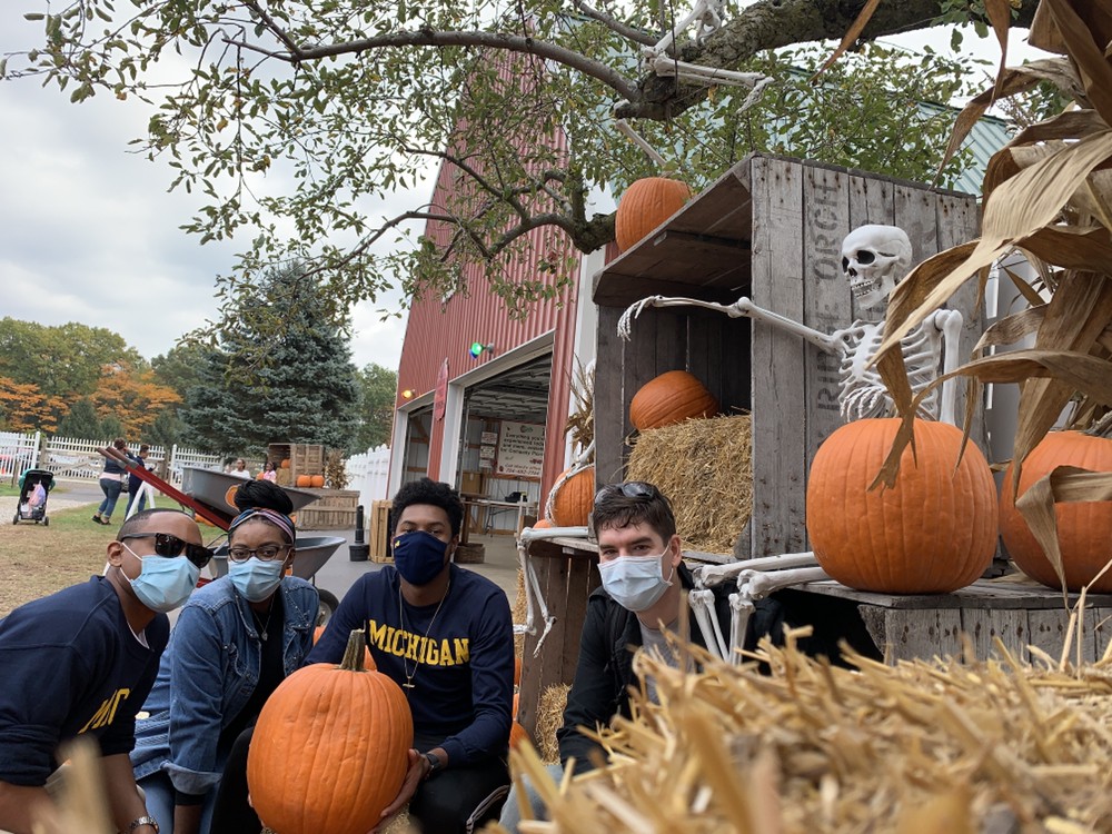 Some of the PHSA board members bonding at a cider mill in 2020