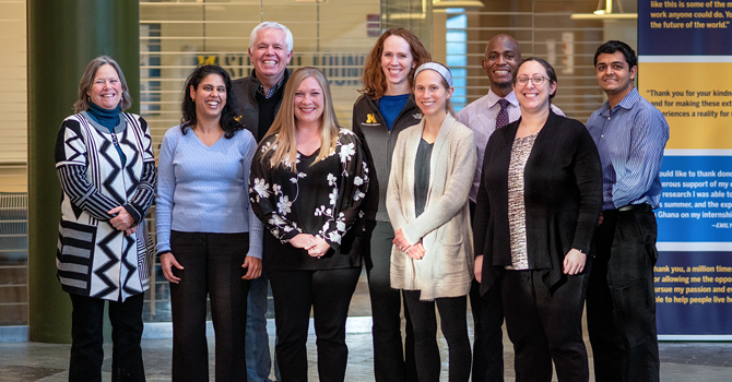 Back row (l-r): Matthew Boulton, Laura Power, James Pierre, Jr., Shamik Dwivedi Front row (l-r): Eden Wells, Ruta Sharangpani, Shawna Matzinger, Samantha Korycinski, Helene Fliegel