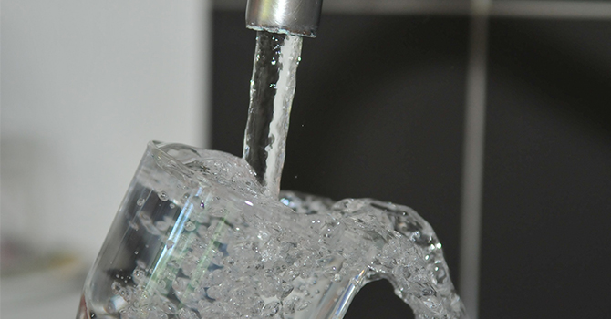 water pouring into cup